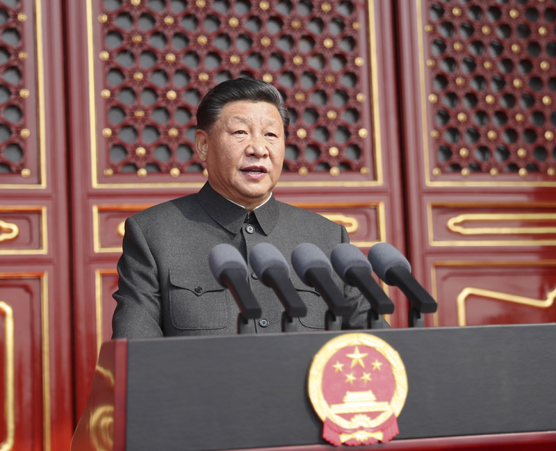 10月1日上午，慶祝中華人民共和國成立70周年大會(huì)在北京天安門廣場(chǎng)隆重舉行。中共中央總書記、國家主席、中央軍委主席習(xí)近平發(fā)表重要講話。