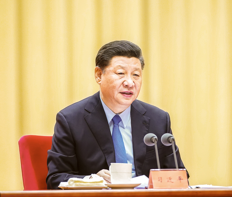 2019年5月31日，“不忘初心、牢記使命”主題教育工作會議在北京召開。中共中央總書記、國家主席、中央軍委主席習(xí)近平出席會議并發(fā)表重要講話。 新華社記者 鞠鵬/攝